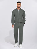Athletic 2-Piece Sweatsuits (US Only) Sports Set coofandy Grey S