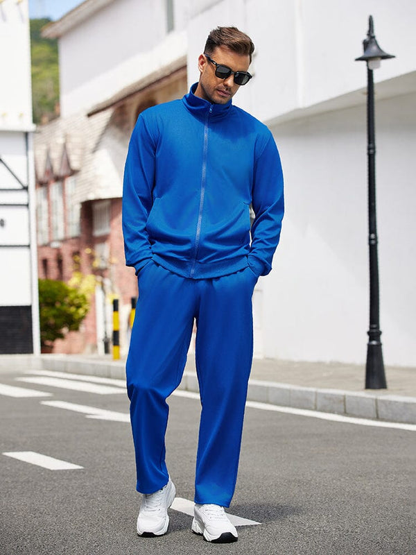 Casual Full Zip Tracksuit Set (US Only) Sports Set coofandy