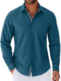 Elegant Untucked Dress Shirt (US Only) Shirts coofandy Denim Blue S