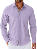 Elegant Untucked Dress Shirt (US Only) Shirts coofandy Purple S