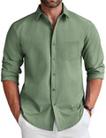 Casual Faux Denim Shirt (US Only) Shirts coofandy Green S
