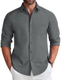 Casual Faux Denim Shirt (US Only) Shirts coofandy Grey S