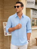 Casual Linen Textured Shirt (US Only) Shirts coofandy