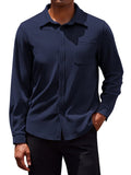 Casual Warm Flannel Shirt (US Only) Shirts coofandy Navy Blue S