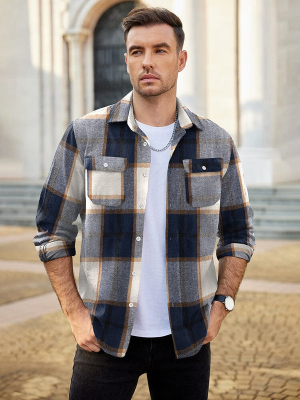 Classic Button Down Flannel Shirt (US Only) Shirts coofandy
