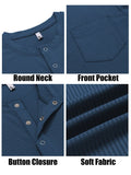 Simple Stretch Ribbed Henley Shirt (US Only) Shirts coofandy