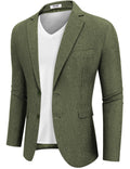 Casual Lightweight Suit Jacket (US Only) Suit Set coofandy Army Green S