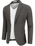 Casual Lightweight Suit Jacket (US Only) Suit Set coofandy Dark Grey S