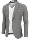 Casual Lightweight Suit Jacket (US Only) Suit Set coofandy Light Grey S