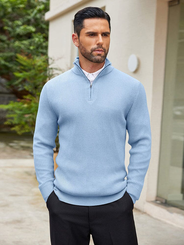 Timeless Stand Collar Knit Sweater (US Only) Sweater coofandy