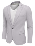 Vintage Herringbone Suit Jackets (US Only) Blazer coofandy Light Grey S