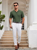 Casual Textured Knit Polo Shirt (US Only) Shirts coofandy