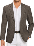 Lightweight Business Suit Jackets (US Only) Blazer coofandy Brown S