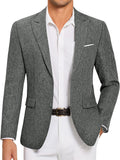 Lightweight Business Suit Jackets (US Only) Blazer coofandy Linen Grey S