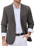 Lightweight Printed Lining Suit Jacket (US Only) Blazer coofandy Dark Grey S