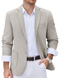 Lightweight Printed Lining Suit Jacket (US Only) Blazer coofandy Light Grey S