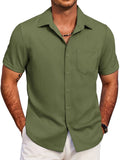 Casual Summer Beach Shirt (US Only) Shirts coofandy Army Green S