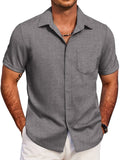 Casual Summer Beach Shirt (US Only) Shirts coofandy Dark Gray S