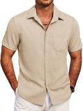 Casual Summer Beach Shirt (US Only) Shirts coofandy Beige S