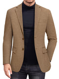 Casual Stretch Knit Blazer (US Only) Blazer coofandy Brown S