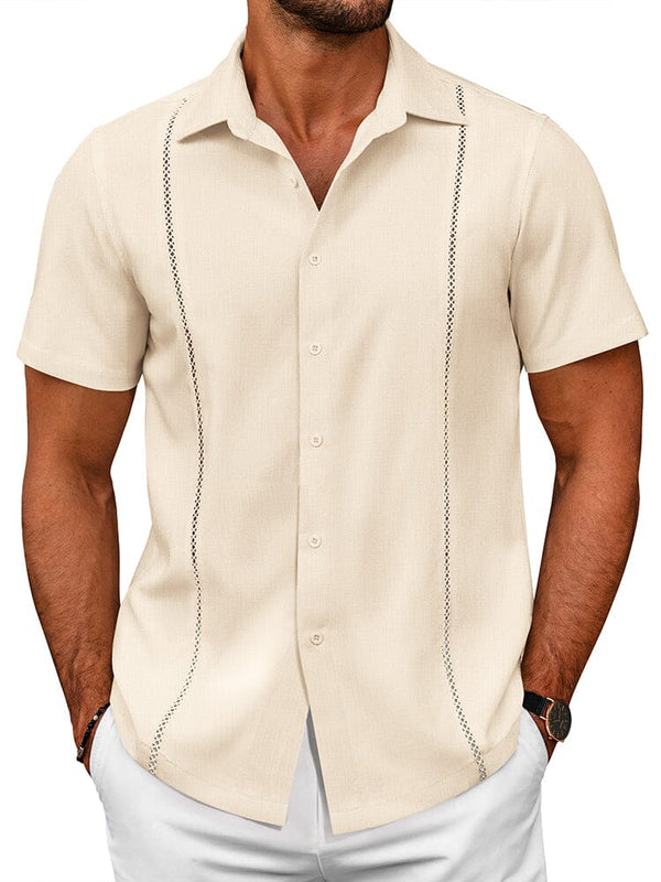 Summer Cuban Guayabera Shirt (US Only) Shirts coofandy Beige S