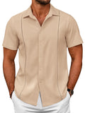 Summer Cuban Guayabera Shirt (US Only) Shirts coofandy Khaki S