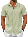 Summer Cuban Guayabera Shirt (US Only) Shirts coofandy Light Green S
