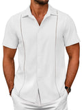 Summer Cuban Guayabera Shirt (US Only) Shirts coofandy White S