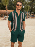 Casual Vintage Beach Knit Sets (US Only) Beach Sets coofandy Green S