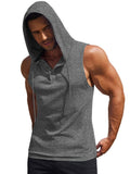 Cotton Hooded Tank Tops (US Only) Tank Tops coofandy Dark Gray S