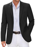 Business Two Button Suit Jackets (US Only) Blazer coofandy Black S