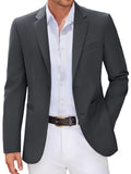 Business Two Button Suit Jackets (US Only) Blazer coofandy Dark Grey S