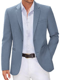 Business Two Button Suit Jackets (US Only) Blazer coofandy Grey Blue S