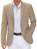 Business Two Button Suit Jackets (US Only) Blazer coofandy Khaki S