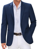 Business Two Button Suit Jackets (US Only) Blazer coofandy Navy Blue S
