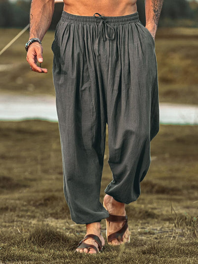 Loose Fit Linen Style Hippie Pants (US Only) Pants coofandy 