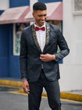 Luxury Floral Tuxedo Embroidered Blazer (US Only) Blazer coofandy