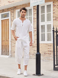 2 Pieces Linen Style Set Outfits (US Only) Sets coofandy