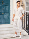 2 Pieces Linen Style Set Outfits (US Only) Sets coofandy