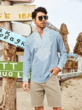 Henley Long Sleeve Shirt (US Only) Shirts coofandy Light Blue S