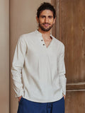 Casual Linen Blend Shirt Shirts coofandystore Apricot M