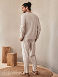 Cozy Linen Blend Shirt Set Sets coofandystore