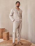 Cozy Linen Blend Shirt Set Sets coofandystore