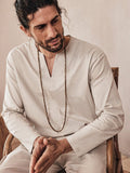 Cozy Linen Blend Shirt Set Sets coofandystore
