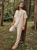 Eco-friendly 100% Linen Shirt Set Sets coofandystore