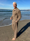 Leisure Chic Jacket Pants Set Sets coofandy