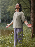 Casual Loose Linen Blend Pants Pants coofandystore