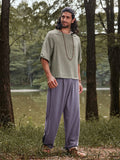 Casual Loose Linen Blend Pants Pants coofandystore