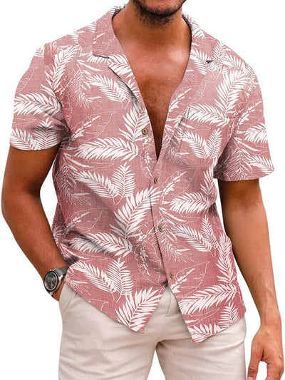 Hawaiian Floral Beach Shirts (US Only) Shirts coofandy Palm Leaf S 