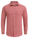 Casual Regular Fit Business Shirts Shirts coofandy Red S